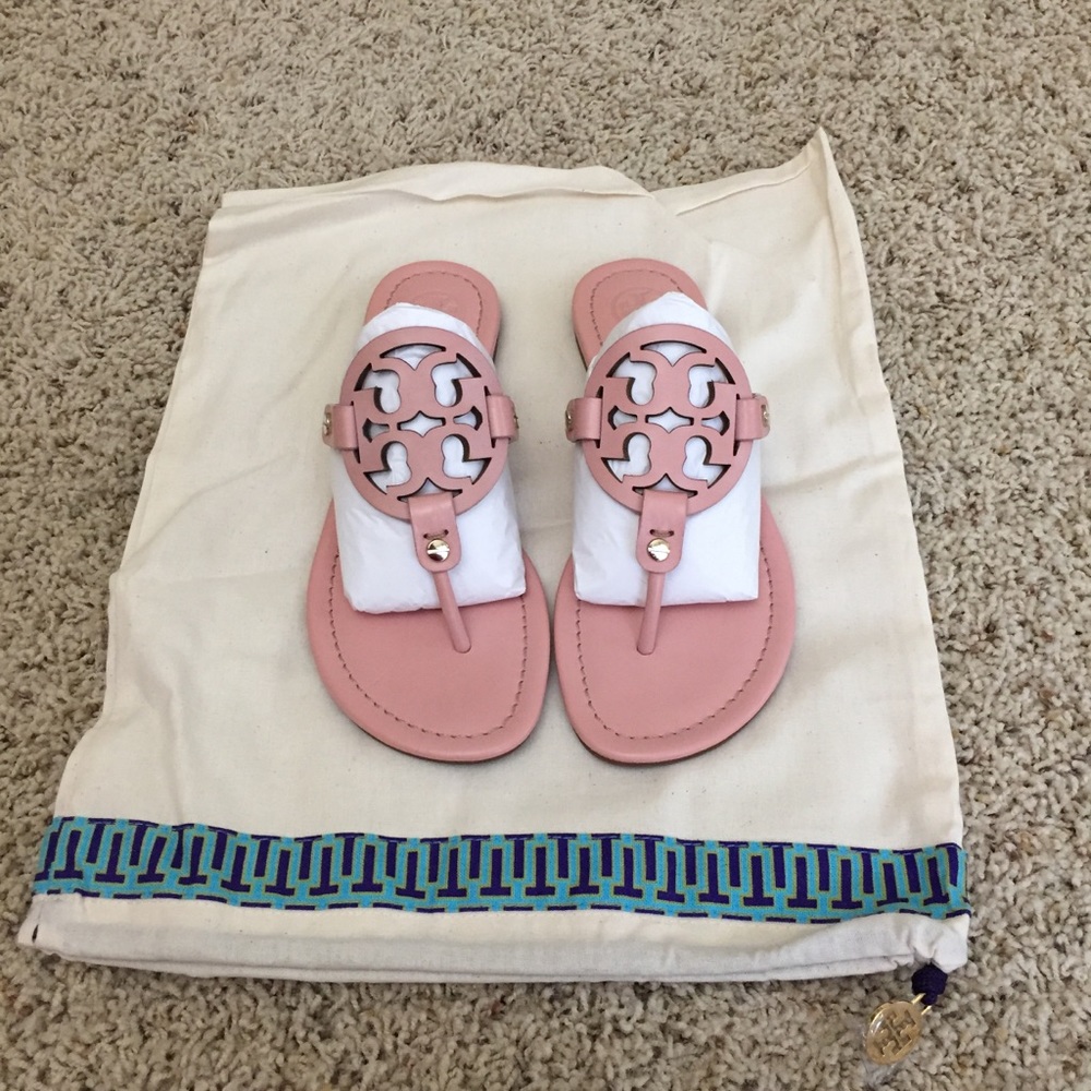 Tory Burch Miller Sandals 6.5 Clay Pink NEW